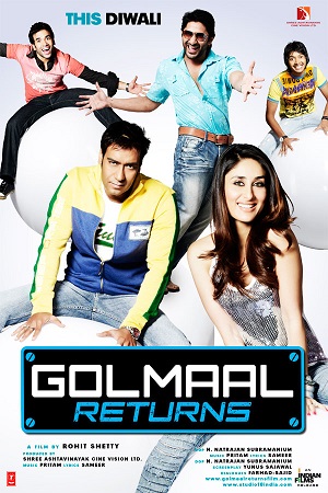 Download Golmaal Returns (2008) Hindi Full Movie 480p [360MB] | 720p [1.2GB] | 1080p [3.8GB]